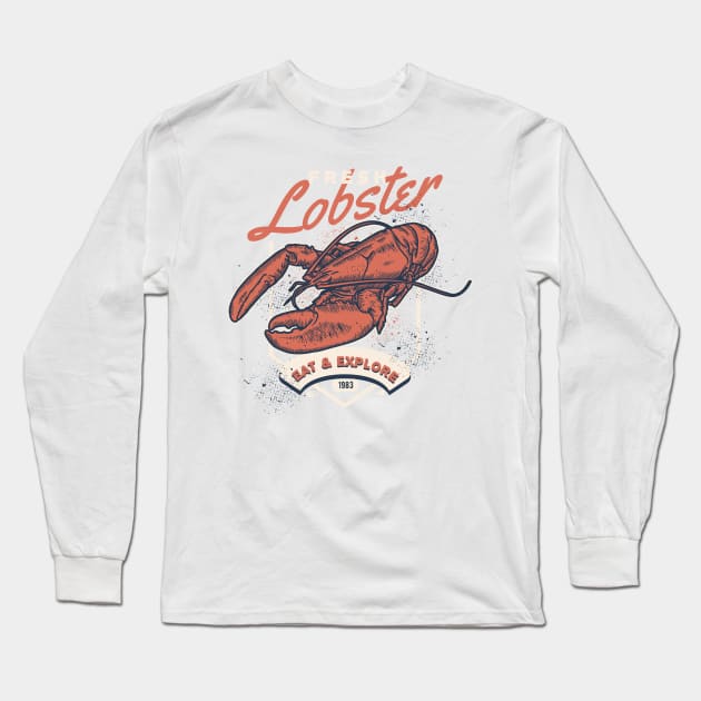 Freesh lobster eat and explore 1983 Long Sleeve T-Shirt by monami